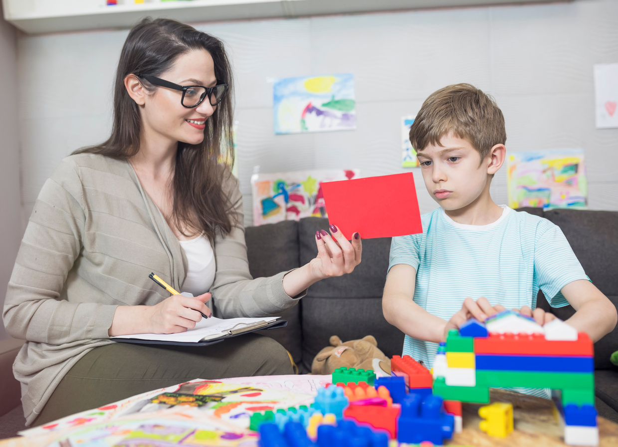 Child psychologist at work